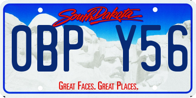 SD license plate 0BPY56