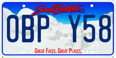 SD license plate 0BPY58