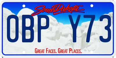 SD license plate 0BPY73