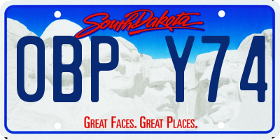 SD license plate 0BPY74