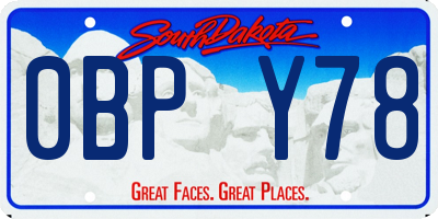 SD license plate 0BPY78