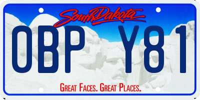 SD license plate 0BPY81