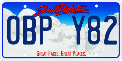 SD license plate 0BPY82