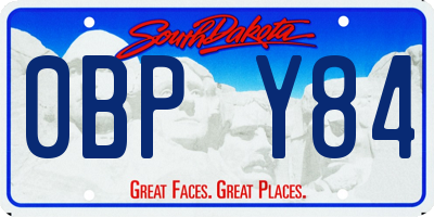 SD license plate 0BPY84