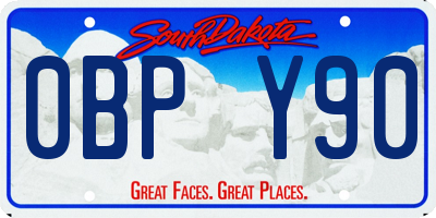 SD license plate 0BPY90