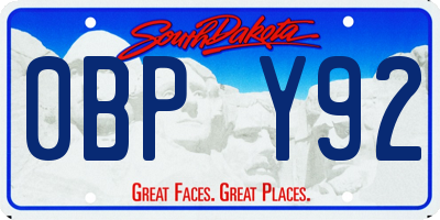 SD license plate 0BPY92