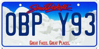 SD license plate 0BPY93