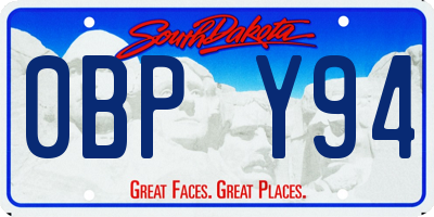 SD license plate 0BPY94