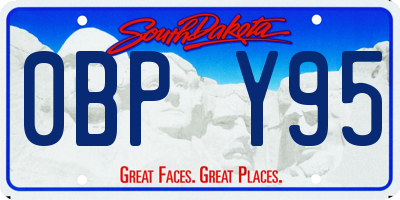 SD license plate 0BPY95