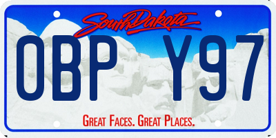 SD license plate 0BPY97