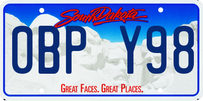SD license plate 0BPY98