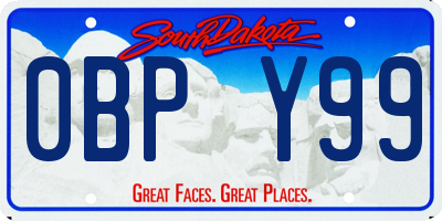 SD license plate 0BPY99
