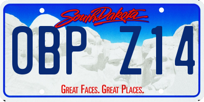 SD license plate 0BPZ14
