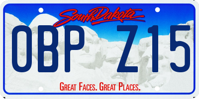 SD license plate 0BPZ15