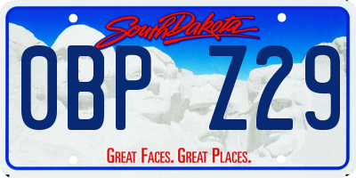 SD license plate 0BPZ29