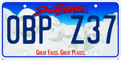 SD license plate 0BPZ37