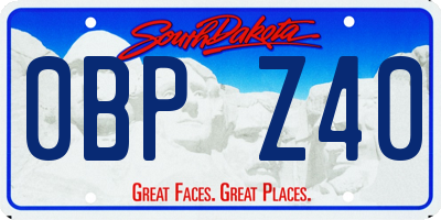 SD license plate 0BPZ40