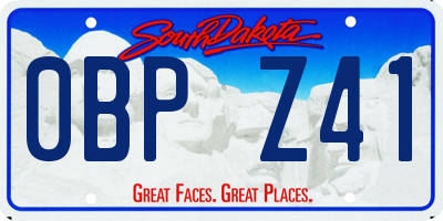 SD license plate 0BPZ41