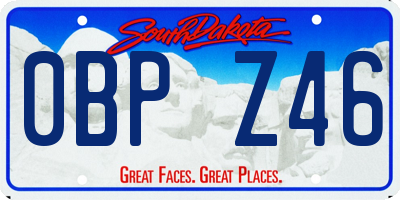 SD license plate 0BPZ46