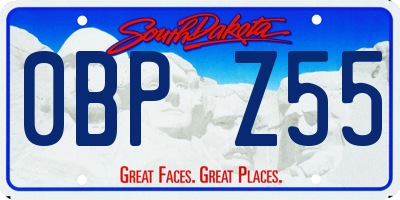 SD license plate 0BPZ55