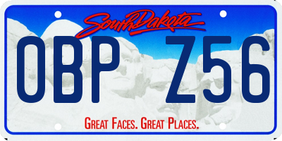 SD license plate 0BPZ56
