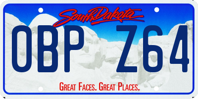 SD license plate 0BPZ64