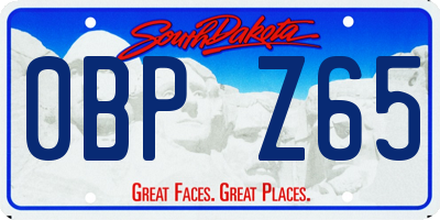 SD license plate 0BPZ65