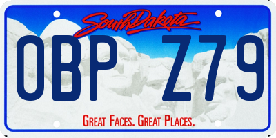SD license plate 0BPZ79