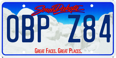SD license plate 0BPZ84