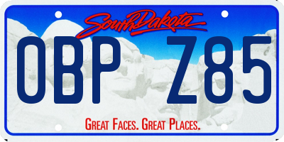 SD license plate 0BPZ85