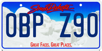 SD license plate 0BPZ90