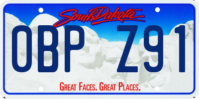 SD license plate 0BPZ91