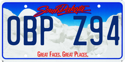 SD license plate 0BPZ94