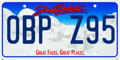 SD license plate 0BPZ95