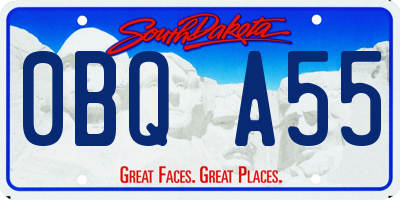 SD license plate 0BQA55