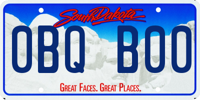 SD license plate 0BQB00