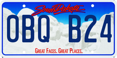 SD license plate 0BQB24