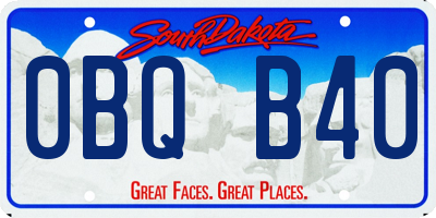 SD license plate 0BQB40