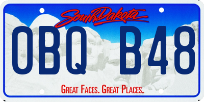 SD license plate 0BQB48