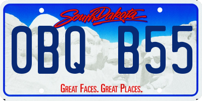 SD license plate 0BQB55