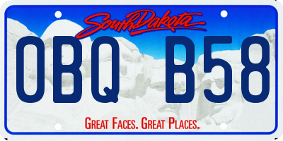 SD license plate 0BQB58
