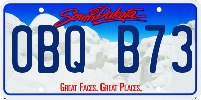 SD license plate 0BQB73