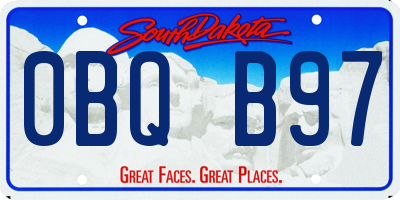 SD license plate 0BQB97