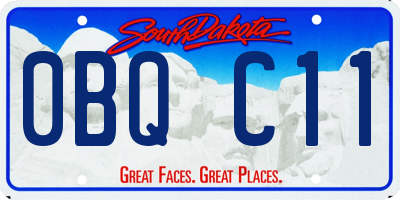 SD license plate 0BQC11