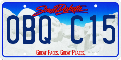 SD license plate 0BQC15