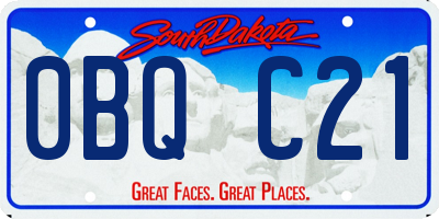 SD license plate 0BQC21