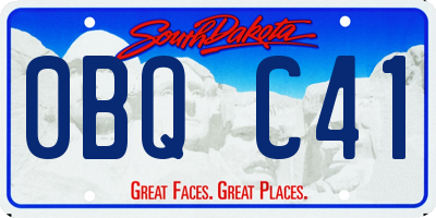 SD license plate 0BQC41