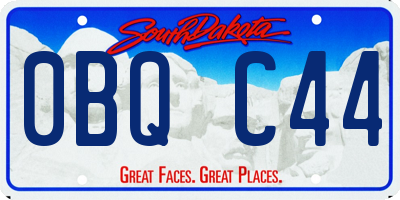 SD license plate 0BQC44
