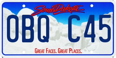 SD license plate 0BQC45