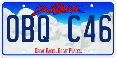 SD license plate 0BQC46